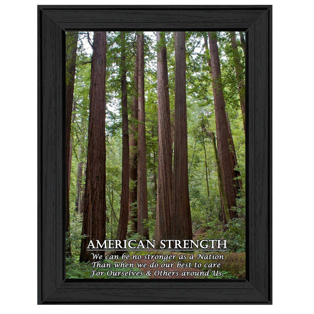 American Strength 1 Black Framed Print Wall Art - Homeroots - Flyclothing LLC