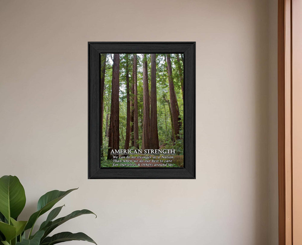 American Strength 1 Black Framed Print Wall Art - Homeroots - Flyclothing LLC