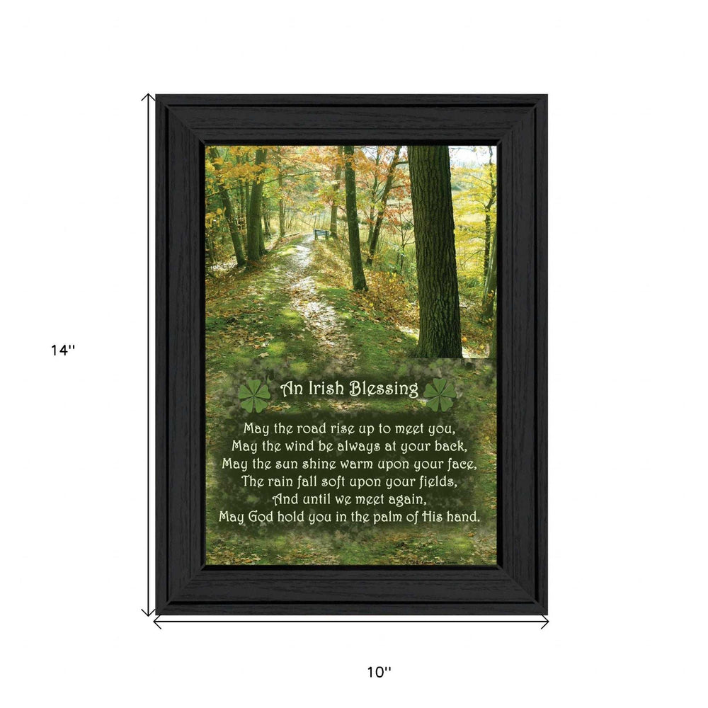 Irish Blessing Black Framed Print Wall Art - Homeroots - Flyclothing LLC