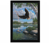 On Eagles Wings 1 Black Framed Print Wall Art - Homeroots - Flyclothing LLC