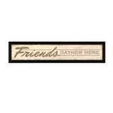 Friend a Gather Here 1 Black Framed Print Wall Art - Homeroots - Flyclothing LLC