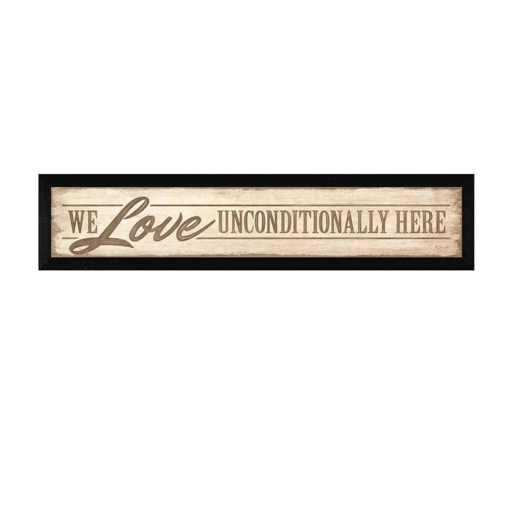 Love Unconditionally 1 Black Framed Print Wall Art - Homeroots - Flyclothing LLC