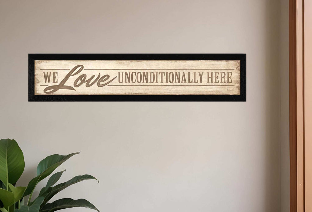 Love Unconditionally 1 Black Framed Print Wall Art - Homeroots - Flyclothing LLC
