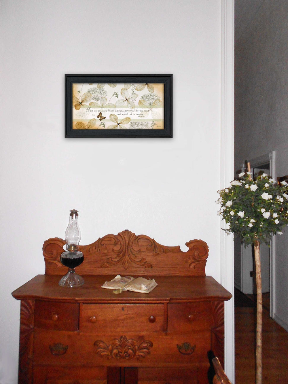 Faith Sees Black Framed Print Wall Art - Homeroots - Flyclothing LLC