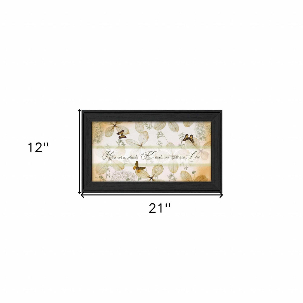 Plant Kindness Black Framed Print Wall Art - Homeroots - Flyclothing LLC