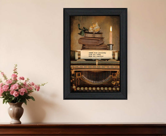 Learn from Yesterday Black Framed Print Wall Art - Homeroots - Flyclothing LLC