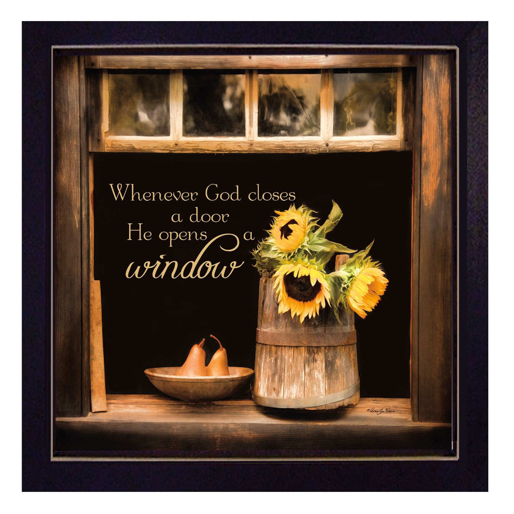 God Opens Windows Black Framed Print Wall Art - Homeroots - Flyclothing LLC