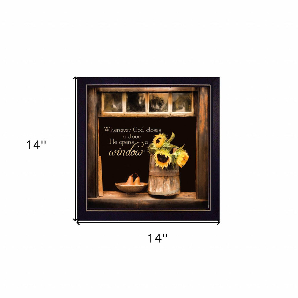 God Opens Windows Black Framed Print Wall Art - Homeroots - Flyclothing LLC