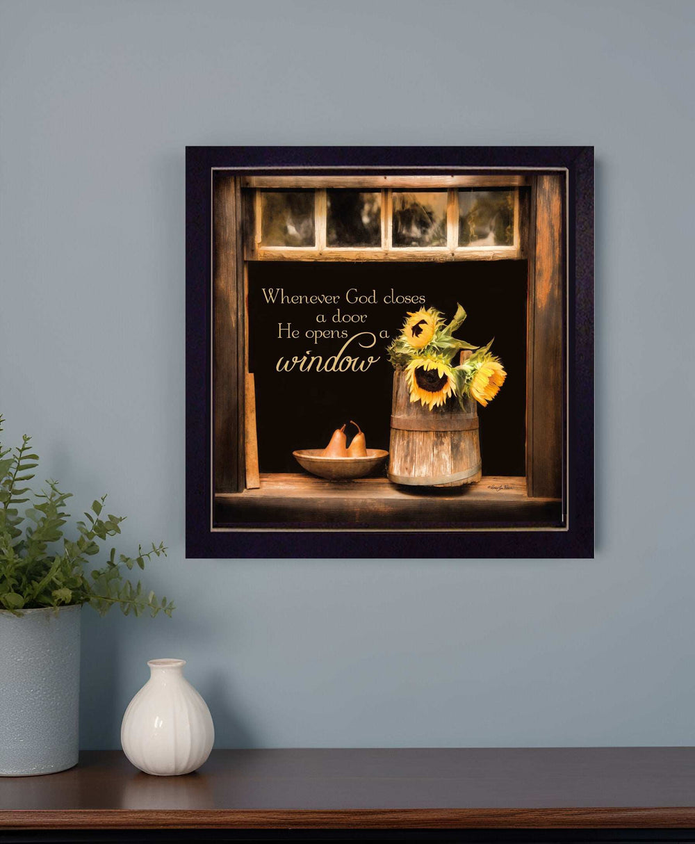 God Opens Windows Black Framed Print Wall Art - Homeroots - Flyclothing LLC