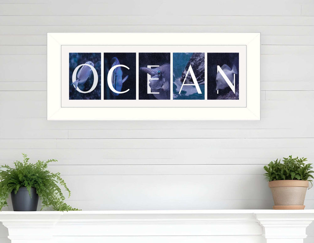 Ocean 1 White Framed Print Wall Art - Homeroots - Flyclothing LLC