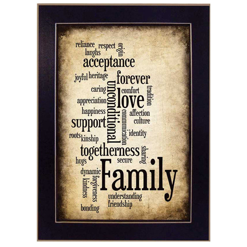 Family I Black Framed Print Wall Art - Homeroots - Flyclothing LLC