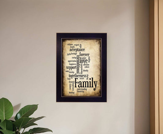 Family I Black Framed Print Wall Art - Homeroots - Flyclothing LLC