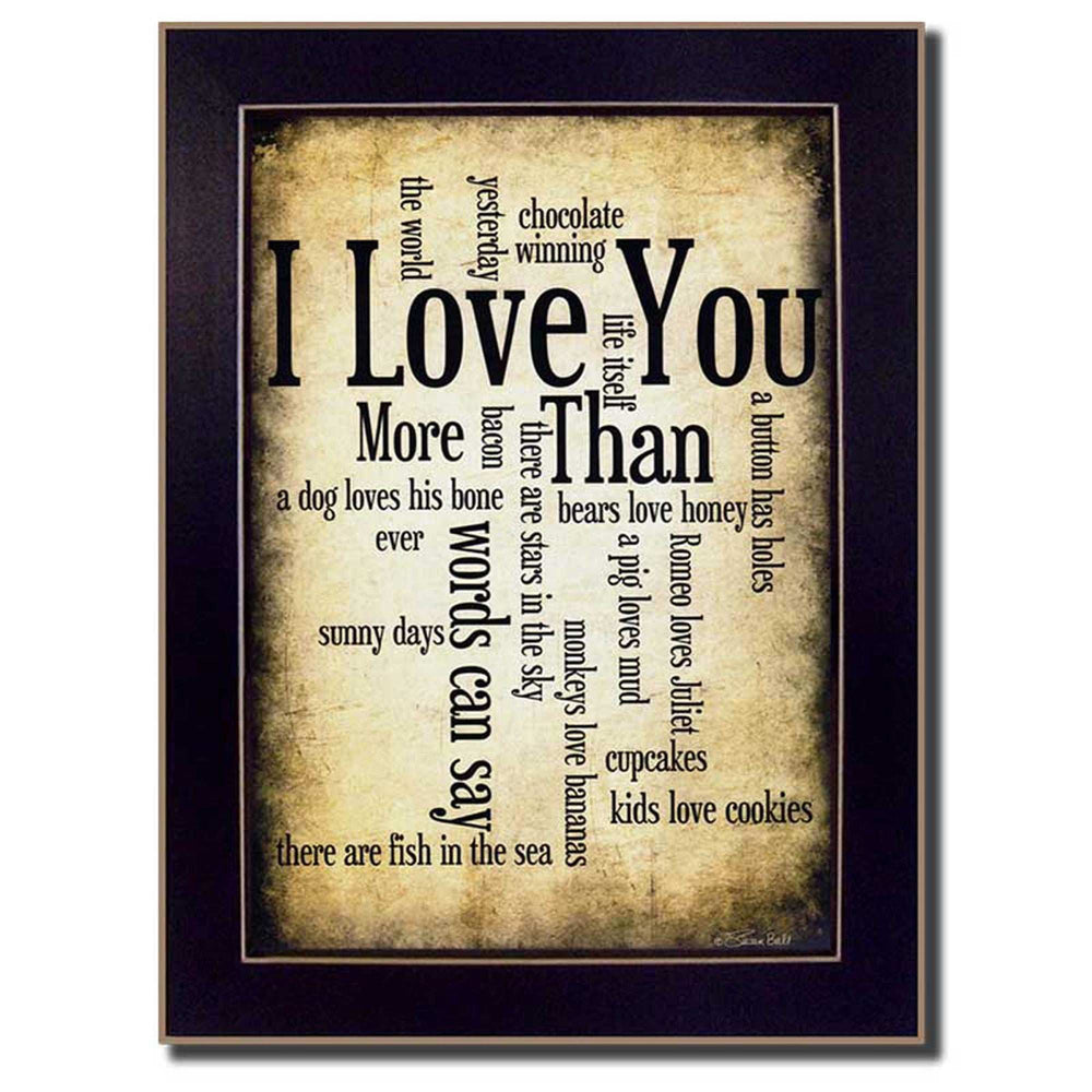 I Love You 1 Black Framed Print Wall Art - Homeroots - Flyclothing LLC