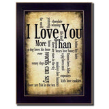 I Love You 1 Black Framed Print Wall Art - Homeroots - Flyclothing LLC