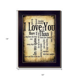 I Love You 1 Black Framed Print Wall Art - Homeroots - Flyclothing LLC