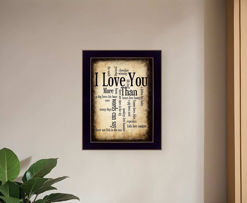 I Love You 1 Black Framed Print Wall Art - Homeroots - Flyclothing LLC
