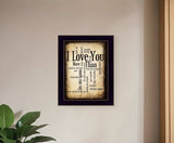 I Love You 1 Black Framed Print Wall Art - Homeroots - Flyclothing LLC