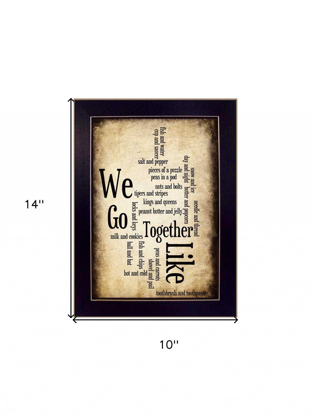 We Go Together I Black Framed Print Wall Art - Homeroots - Flyclothing LLC