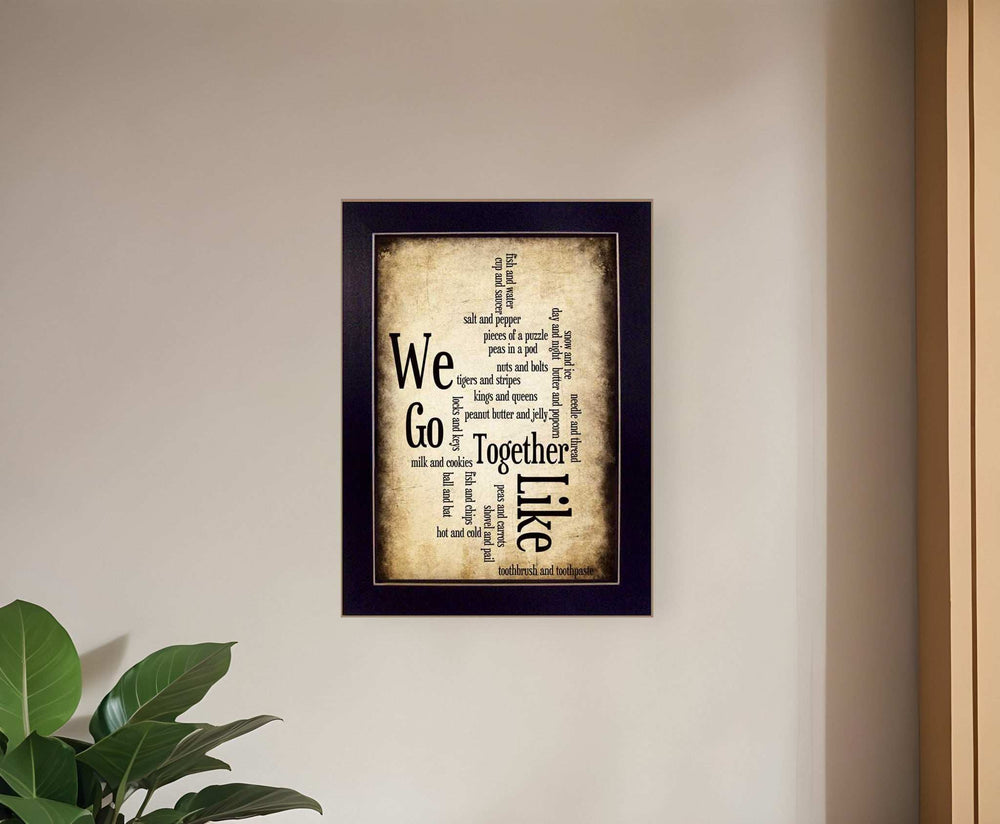 We Go Together I Black Framed Print Wall Art - Homeroots - Flyclothing LLC