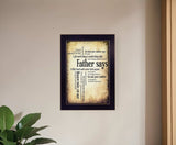 Father Says 1 Black Framed Print Wall Art - Homeroots - Flyclothing LLC