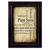 Papa Says Black Framed Print Wall Art - Homeroots - Flyclothing LLC