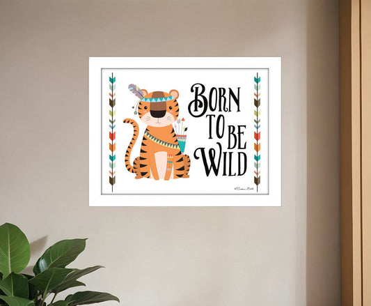 Born to be Wild 2 White Framed Print Wall Art - Homeroots - Flyclothing LLC