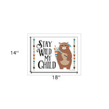 Stay Wild My Child 2 White Framed Print Wall Art - Homeroots - Flyclothing LLC
