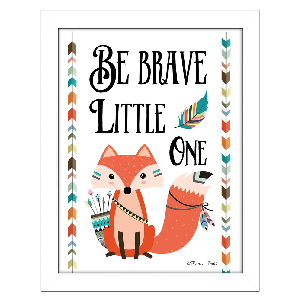 Be Brave Little One 2 White Framed Print Wall Art - Homeroots - Flyclothing LLC