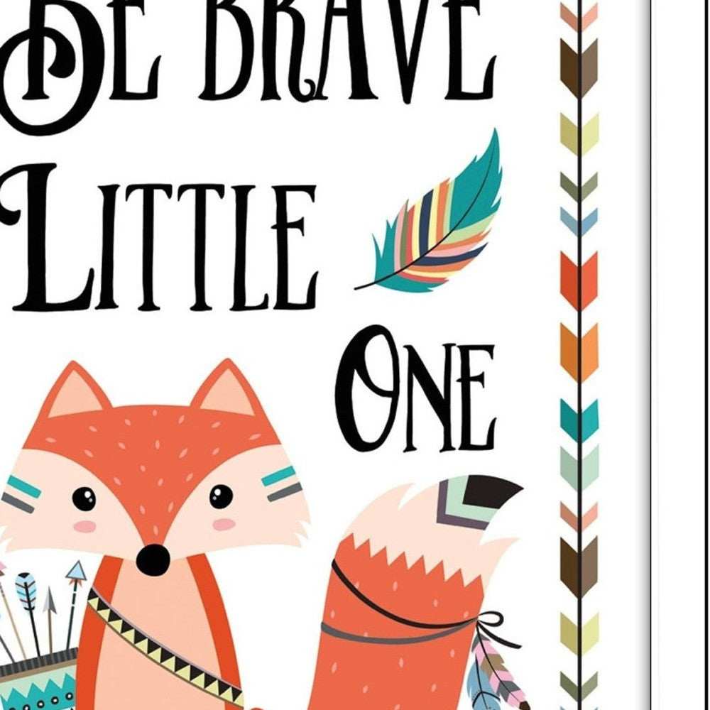 Be Brave Little One 2 White Framed Print Wall Art - Homeroots - Flyclothing LLC