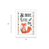 Be Brave Little One 2 White Framed Print Wall Art - Homeroots - Flyclothing LLC