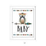 Owl Baby 2 White Framed Print Wall Art - Homeroots - Flyclothing LLC