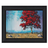 Red Tree 2 Black Framed Print Wall Art - Homeroots - Flyclothing LLC