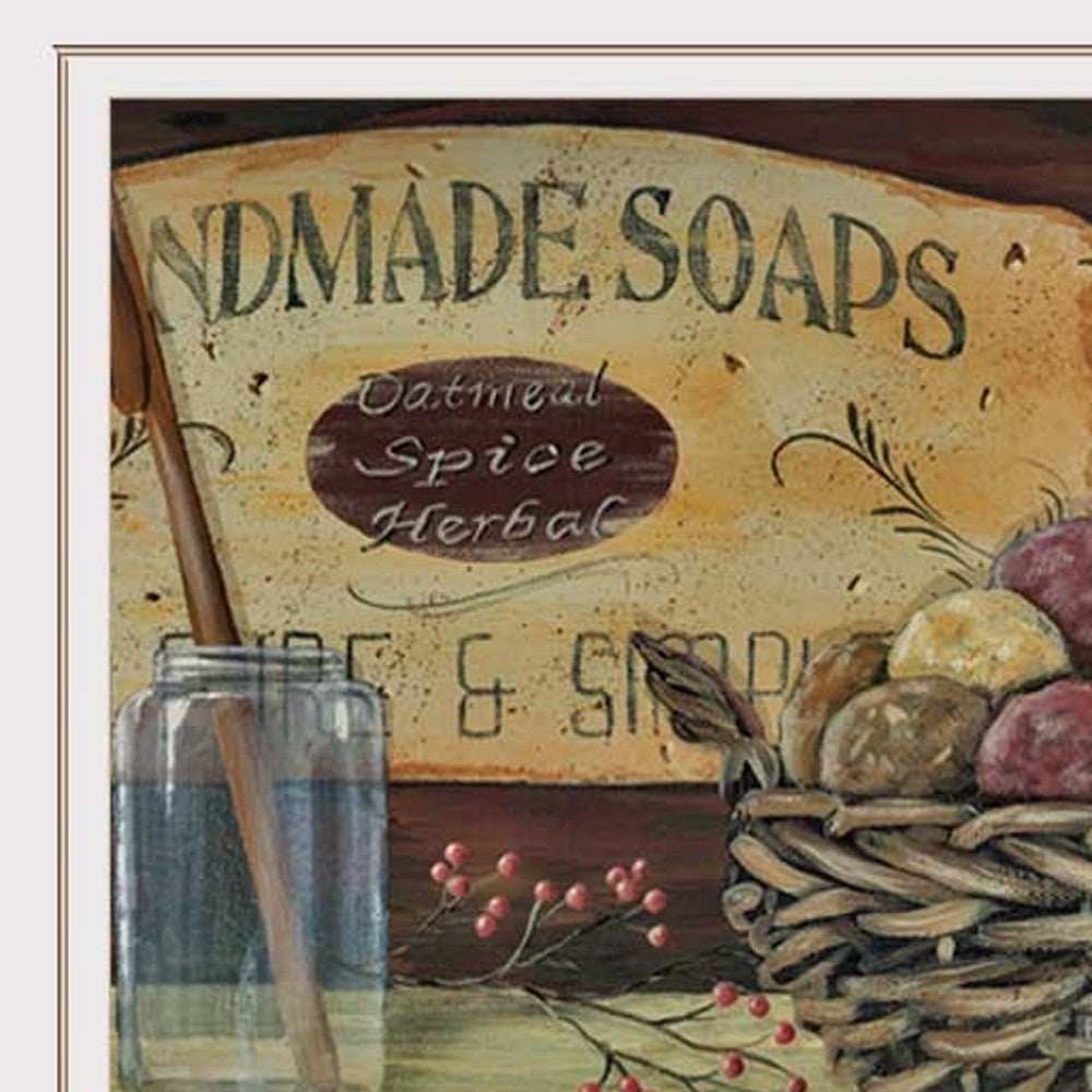 Set Of Three COUNTRY BATH White Framed Print Bathroom Wall Art - Homeroots - Flyclothing LLC