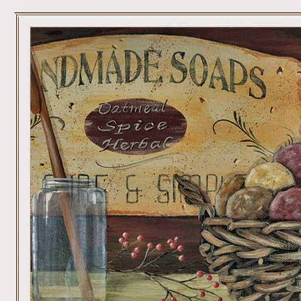 Set Of Three COUNTRY BATH White Framed Print Bathroom Wall Art - Homeroots - Flyclothing LLC