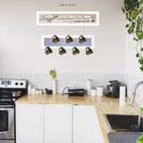 Set Of Two The Kitchen with Seven Peg Mug Rack White Framed Print Kitchen Wall Art - Homeroots - Flyclothing LLC