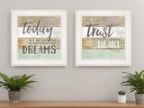 Set Of Two Trusting in the Lord White Framed Print Wall Art - Homeroots - Flyclothing LLC