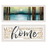 Set Of Two Love or Home 3 White Framed Print Wall Art - Homeroots - Flyclothing LLC
