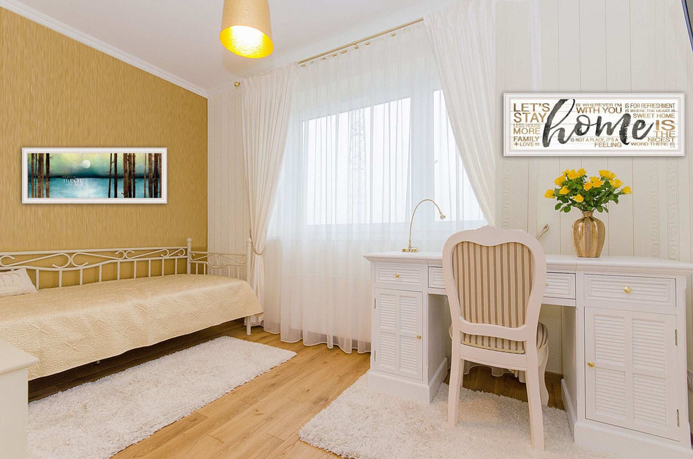 Set Of Two Love or Home 3 White Framed Print Wall Art - Homeroots - Flyclothing LLC