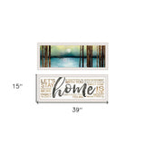 Set Of Two Love or Home 3 White Framed Print Wall Art - Homeroots - Flyclothing LLC
