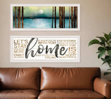 Set Of Two Love or Home 3 White Framed Print Wall Art - Homeroots - Flyclothing LLC