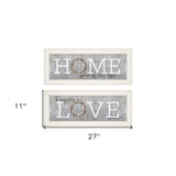 Set Of Two Where Our Story Begins 1 White Framed Print Wall Art - Homeroots - Flyclothing LLC