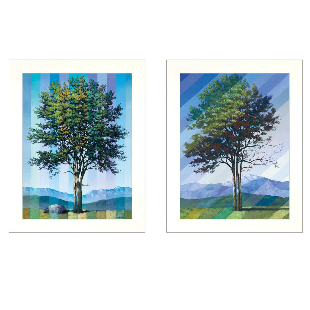 Set Of Two Catching Light as Time Passes White Framed Print Wall Art - Homeroots - Flyclothing LLC