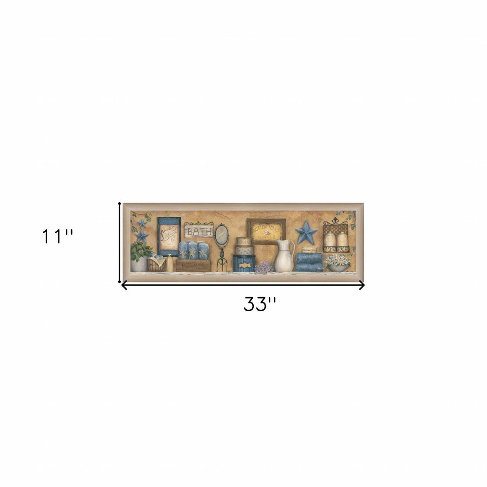 Starlight Bath 4 Brown Framed Print Bathroom Wall Art - Homeroots - Flyclothing LLC