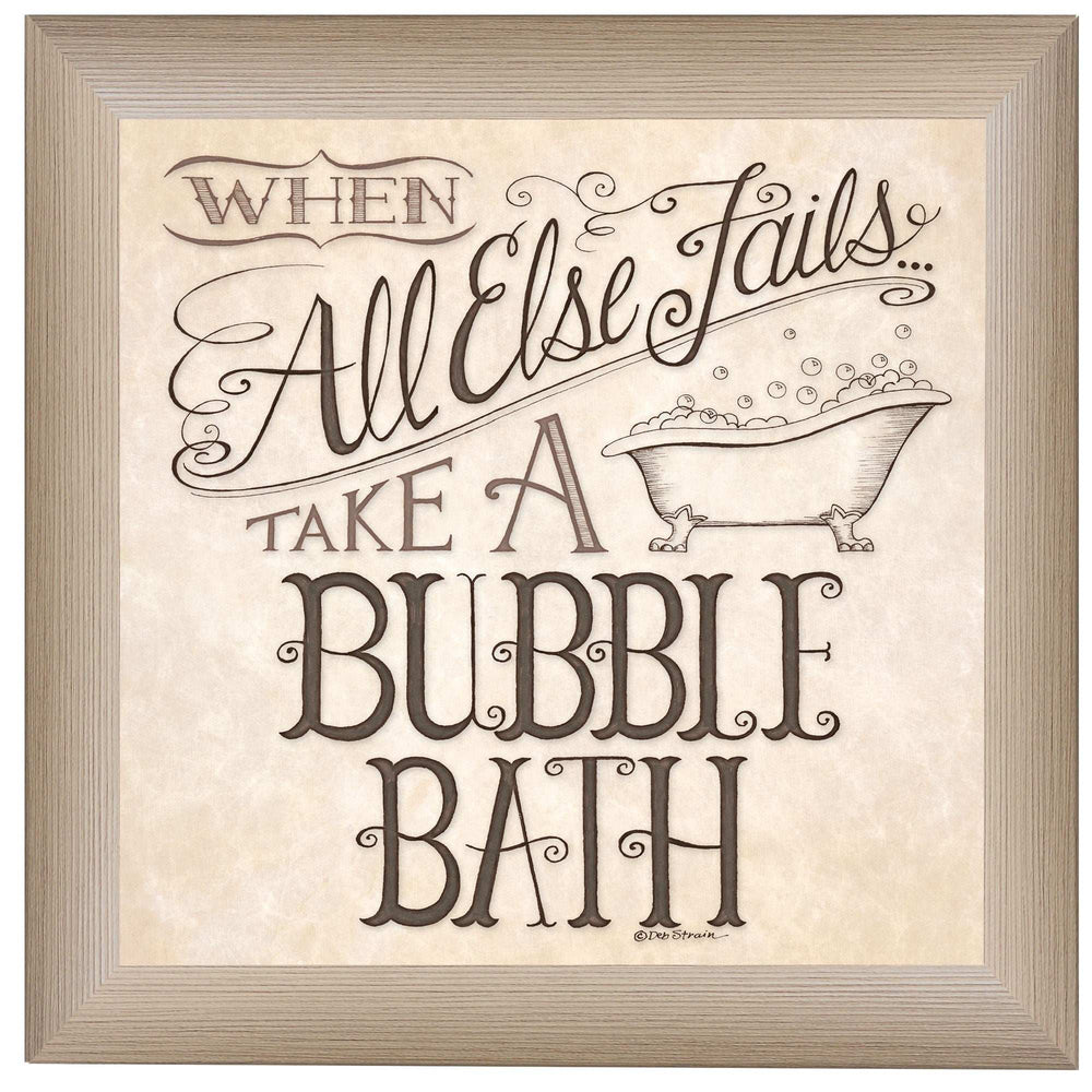 When All Else Fails 1 Brown Framed Print Bathroom Wall Art - Homeroots - Flyclothing LLC