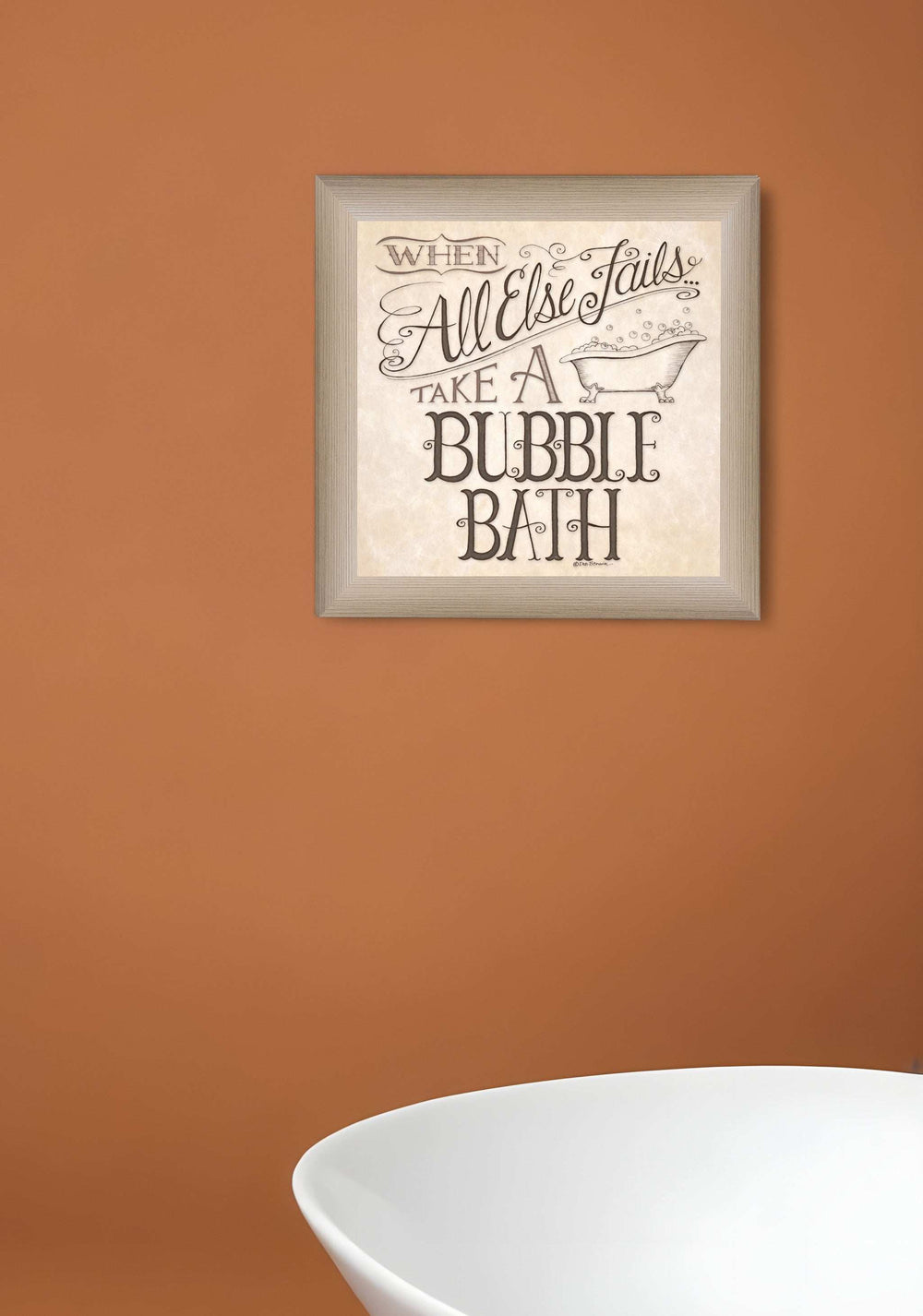 When All Else Fails 1 Brown Framed Print Bathroom Wall Art - Homeroots - Flyclothing LLC