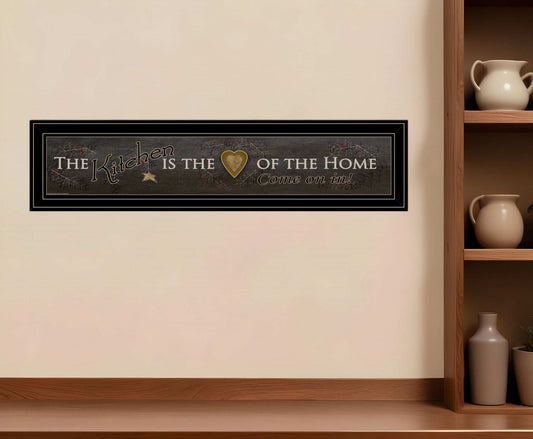 Kitchen is the Heart of the Home 12 Black Framed Print Kitchen Wall Art - Homeroots - Flyclothing LLC