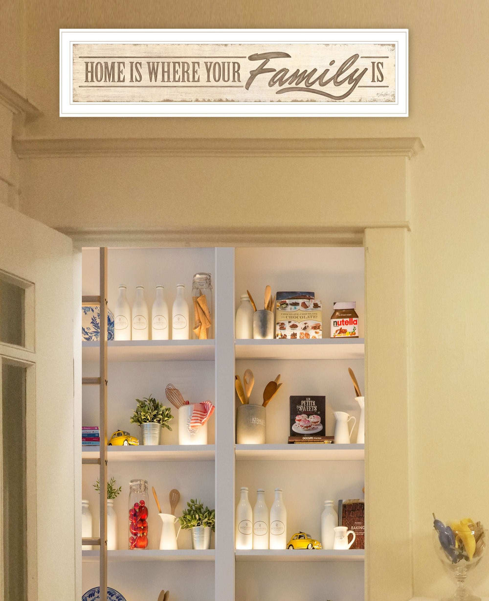 Home Is? 3 White Framed Print Wall Art - Homeroots - Flyclothing LLC