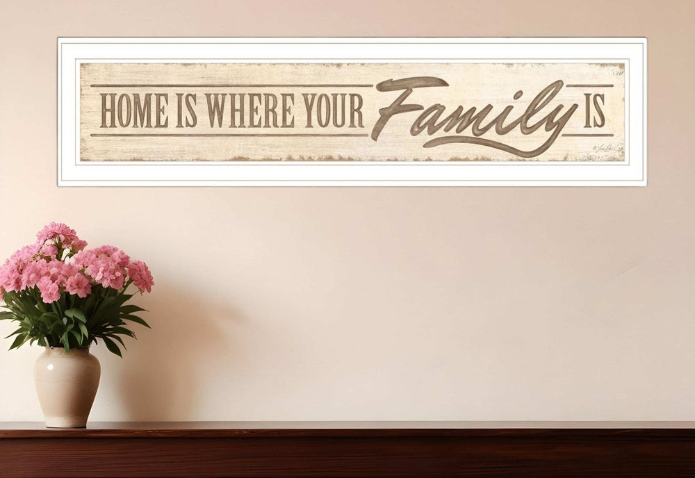 Home Is? 3 White Framed Print Wall Art - Homeroots - Flyclothing LLC