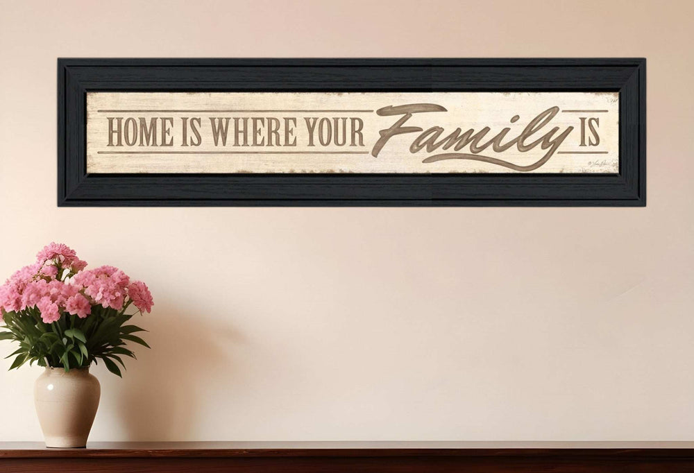 Home Is? 4 Black Framed Print Wall Art - Homeroots - Flyclothing LLC