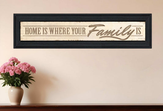 Home Is? 4 Black Framed Print Wall Art - Homeroots - Flyclothing LLC